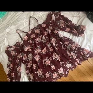 Semi-formal Torrid Ruffle Cold Shoulder Dress